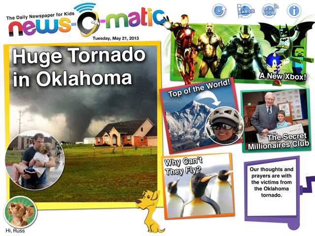 Children’s Newsworthy & Educational App. “News-O-Matic”