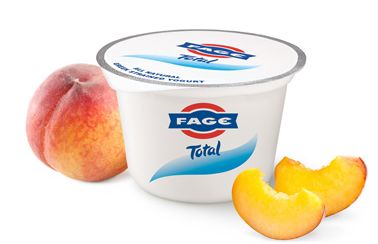 fage yogurt with peaches