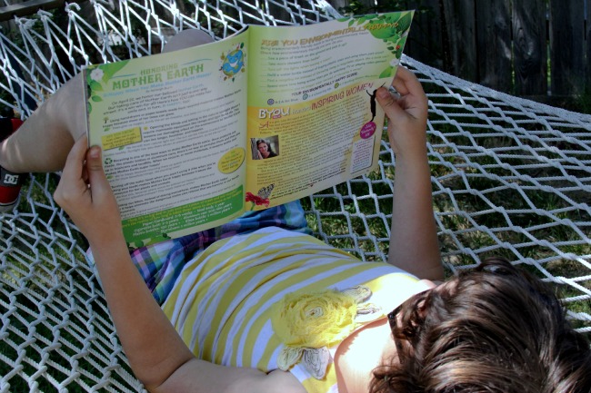 girl reading magazine, girl reading BYOU girls magazine, © 2013 Theresa Huse 2013-