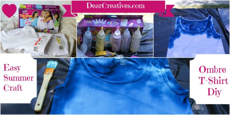 How to Tie-Dye Ombre T-Shirts. Tie-Dye Techniques, Tips and favorite tie-dye supplies. DearCreatives.com