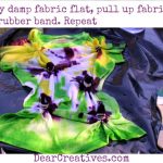 Sunburst Tie-Dye Technique - Have you ever wanted to learn how to tie-dye? Learn Fun Tie Dye Techniques, How-to, DIY Sunburst, see how easy it is to use tie dye kits, grab helpful tips. DearCreatives.com