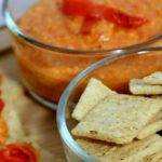 red bell pepper hummus, Hummus Dip with Triscut Brown Rice, Sea Salt & Black Pepper Crackers, Theresa Huse 2013