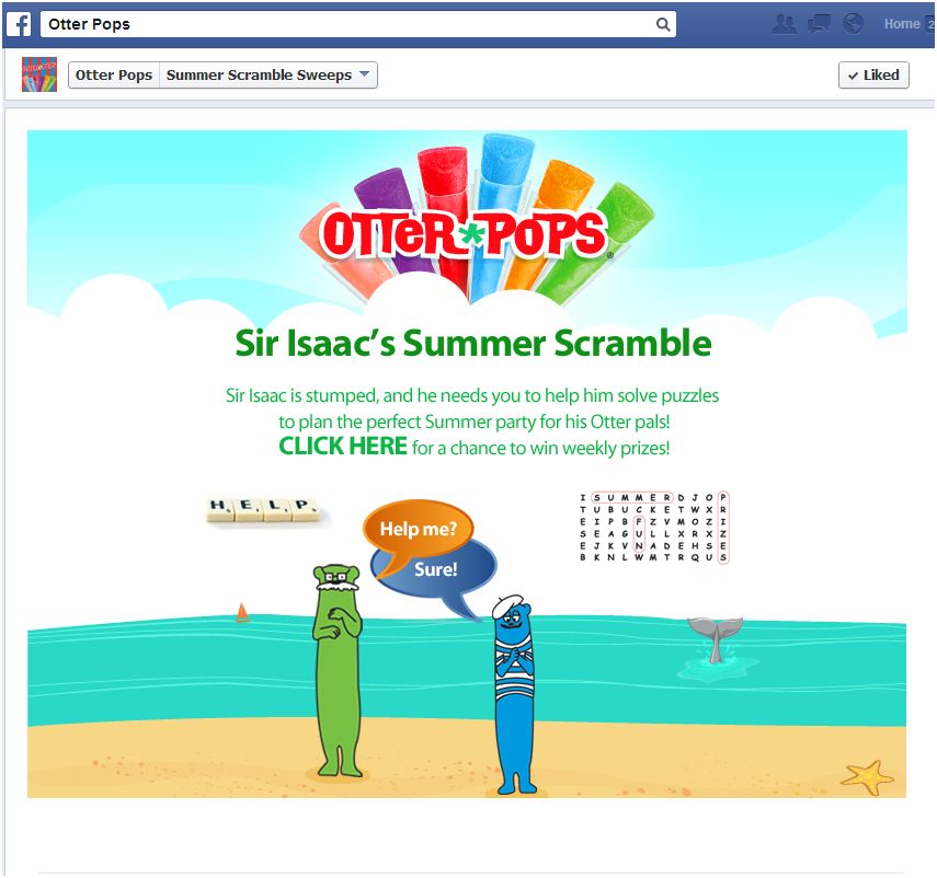 Otter Pops summer Sweeps