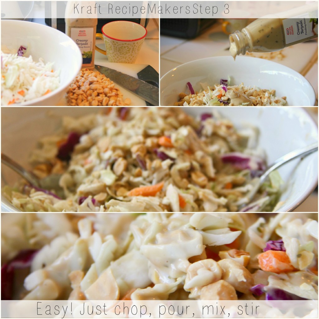 Kraft Recipe Makers, Step 3 coleslaw blends, nuts and finishing sauce, #shop, © 2013 Theresa Huse
