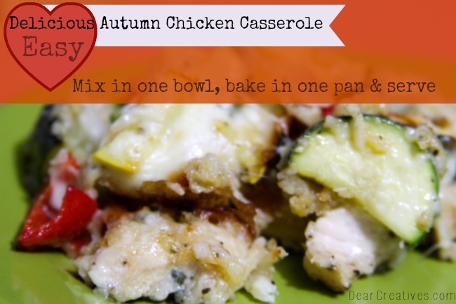 Chicken Casserole, Easy Dinner, Chicken Casserole on a dish, Theresa Huse 