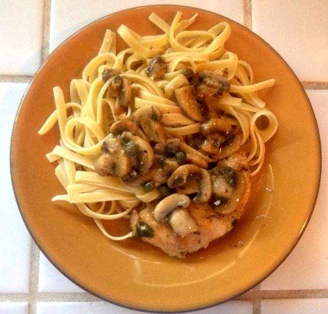 plate of chicken piccata, chicken piccata,dearcreatives.