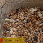Apple Crisp in a baking dish, apple crisp,
