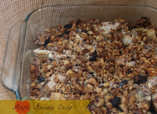 Apple Crisp in a baking dish, apple crisp,