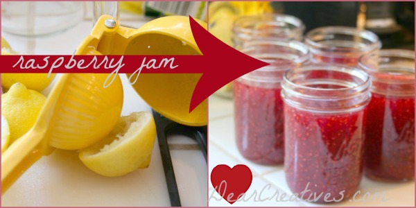 Canning, Jam, Raspberry Jam in Jars,DearCreatives.com, Theresa Huse 2013
