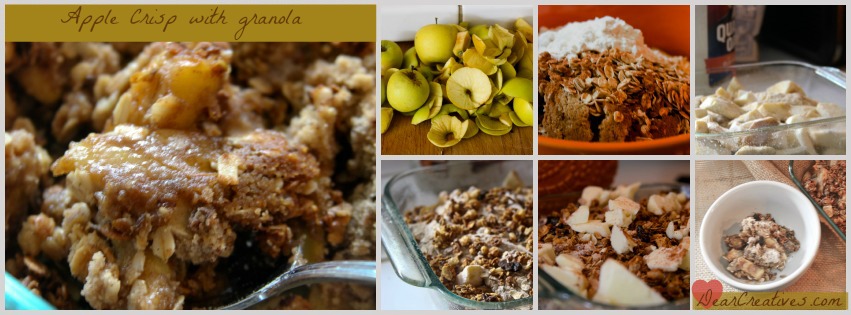 step by step apple crisp, apple crisp