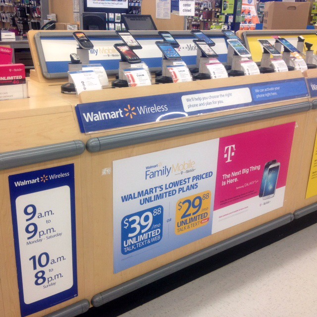 Walmart phone counter #shop #familymobilesaves