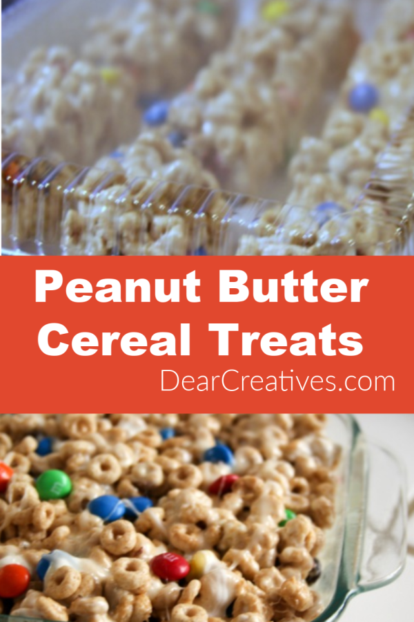 Peanut Butter Cereal Treats - Easy no-bake treat idea, cut into bars and serve. Or make and take. Plus tips and time saving ideas for the holidays. DearCreatives.com