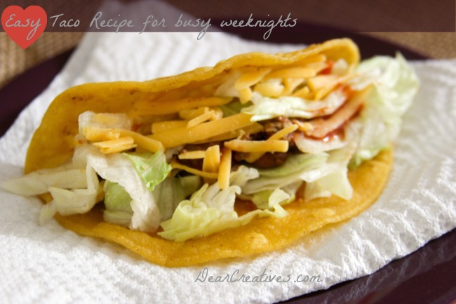 Easy Taco #Recipe + 25% Off #Craftsy Food & Cooking Classes & Submit Your Recipe