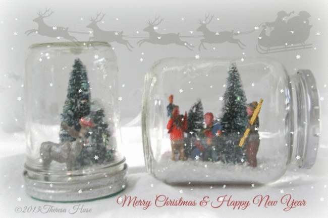 Christmas Snow Globe Snowing Scene_Theresa Huse 2013