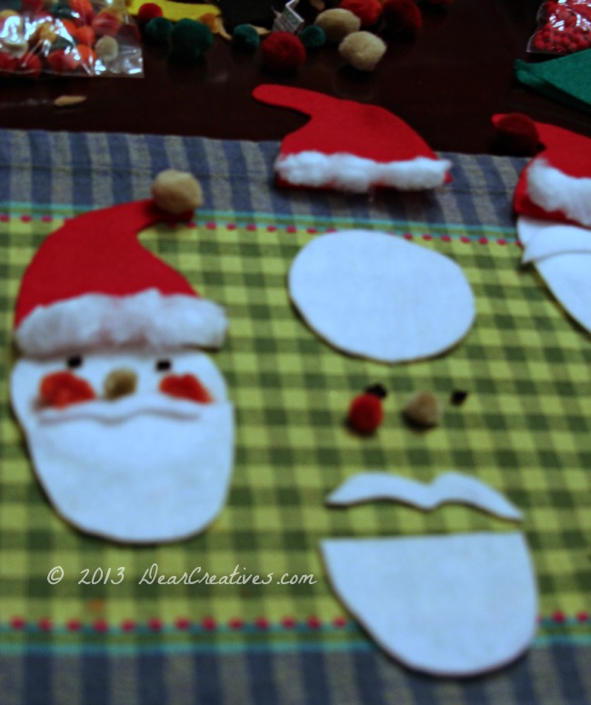 Felt Santa Face_ Felt Crafts_ DearCreatives.com_ Theresa Huse 2013