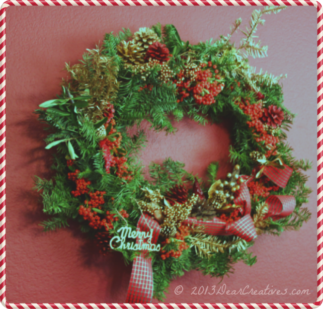 Holiday Wreath_ Finished Holiday Wreath_DearCreatives.com_Theresa Huse 2013