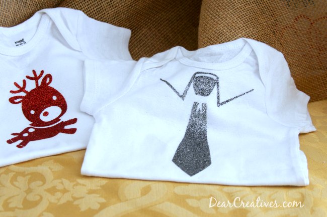 DIY Glitter Onesies – Iron-On Christmas Onesies