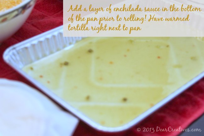 Pan with enchilada sauce in it_Theresa Huse 2013