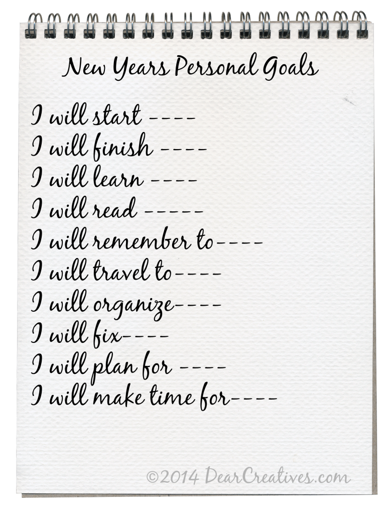 Personal Goals_© 2014 DearCreatives.com