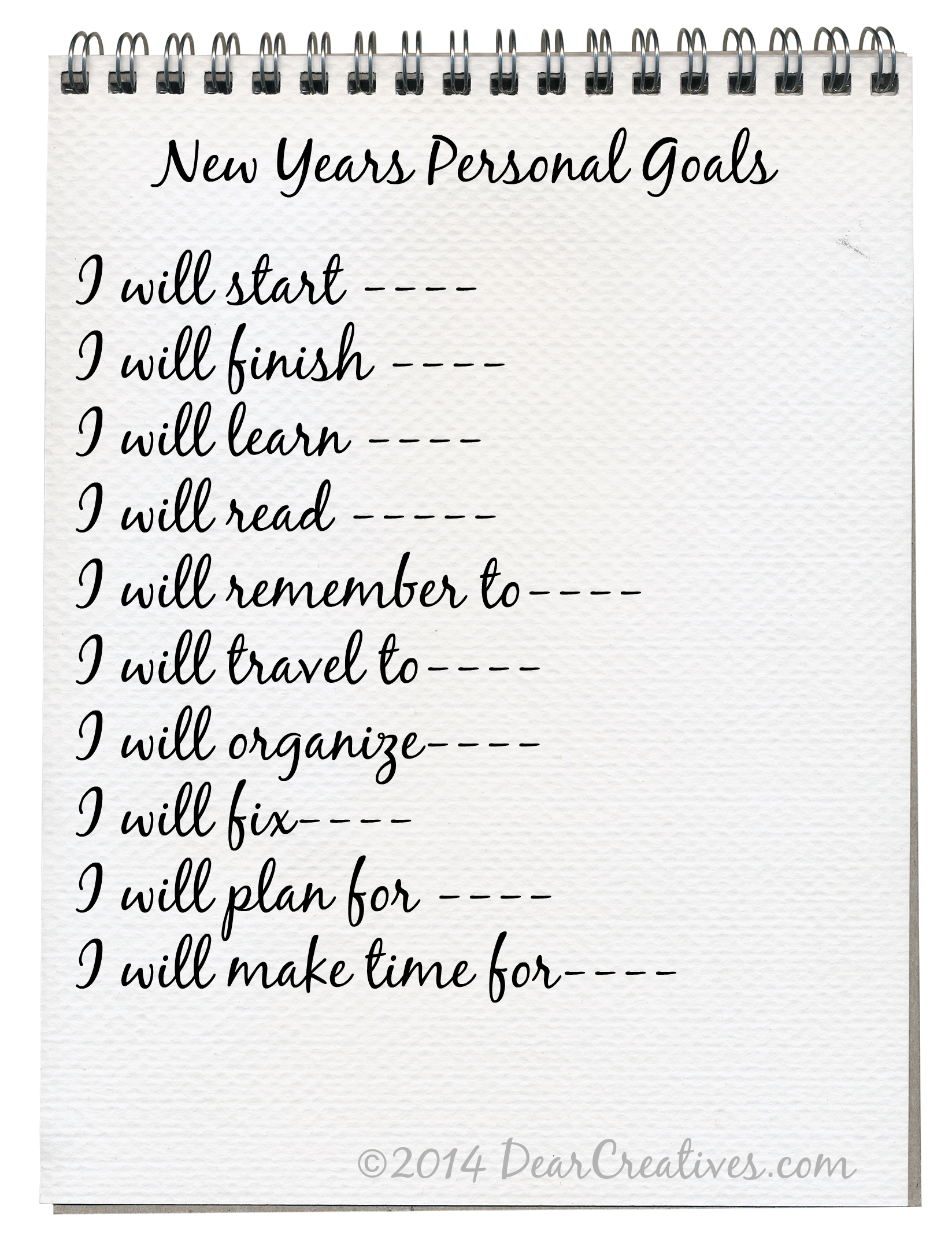 Make 2014 Successful! Personal and Blog Goal Setting: Free #Printables for Both