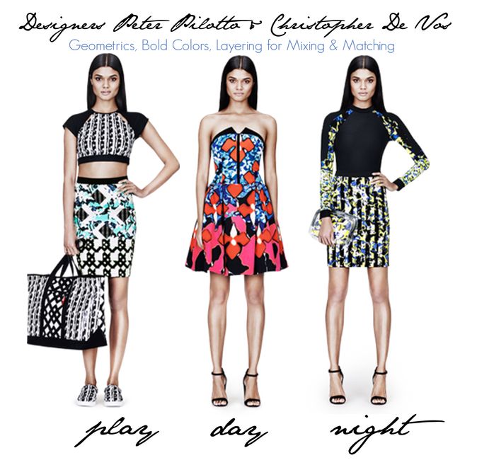 Bold, Geometric, Layers of Affordable Designer Fashions!  Preview Peter Pilotto Collection