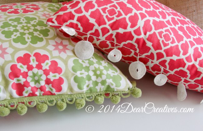 Decor Pillows sewn with trims_fabric pillows_