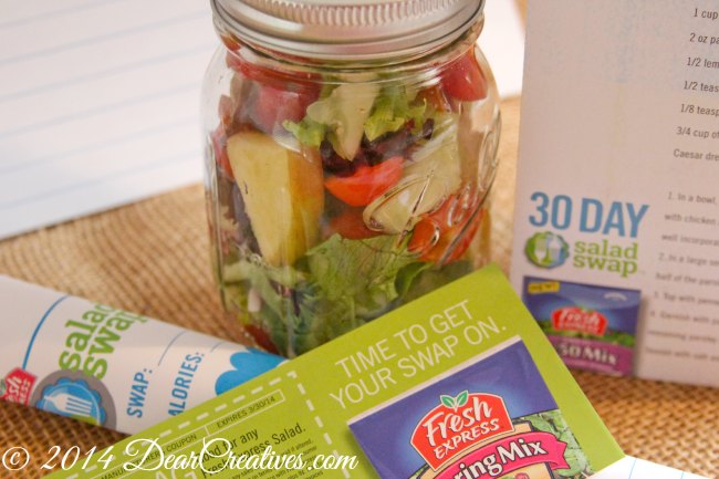 Fresh Express 30 day Salad Swap coupons and salad in a jar_