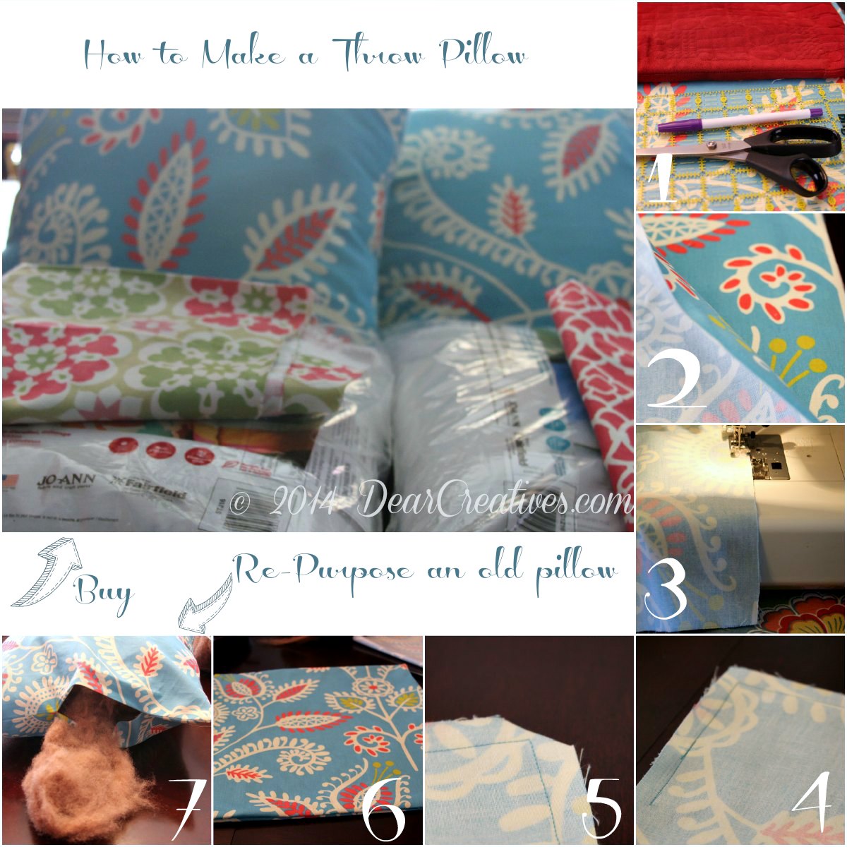 How to Make a Pillow_Step by step photos_