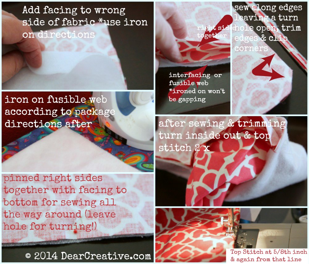 How to sew placemat: Steps to Sew a Placemat_Sewing a placemat step by step with images and directions on each image. DearCreatives.com