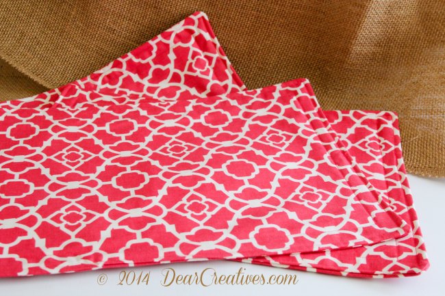Placemats sewn with Waverly fabrics