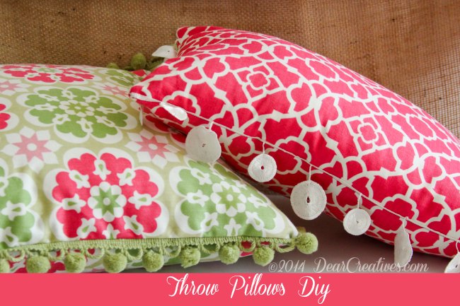 Throw Pillows_Spring Decor_Sewing_National Craft Month Diy