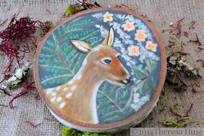 Deer _Woodland Painting on Wood