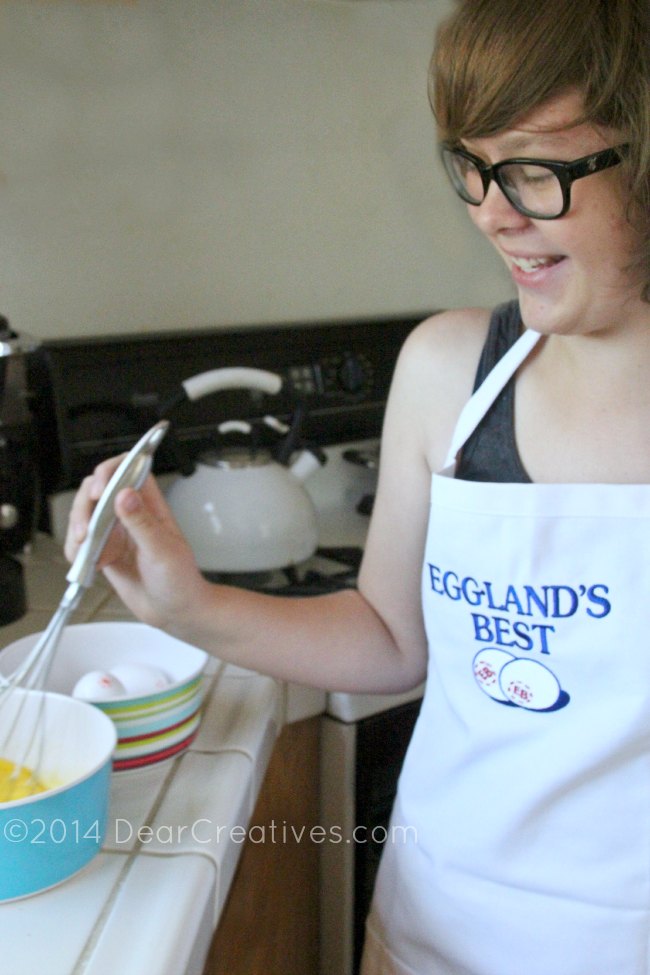 Girl Whisking eggs