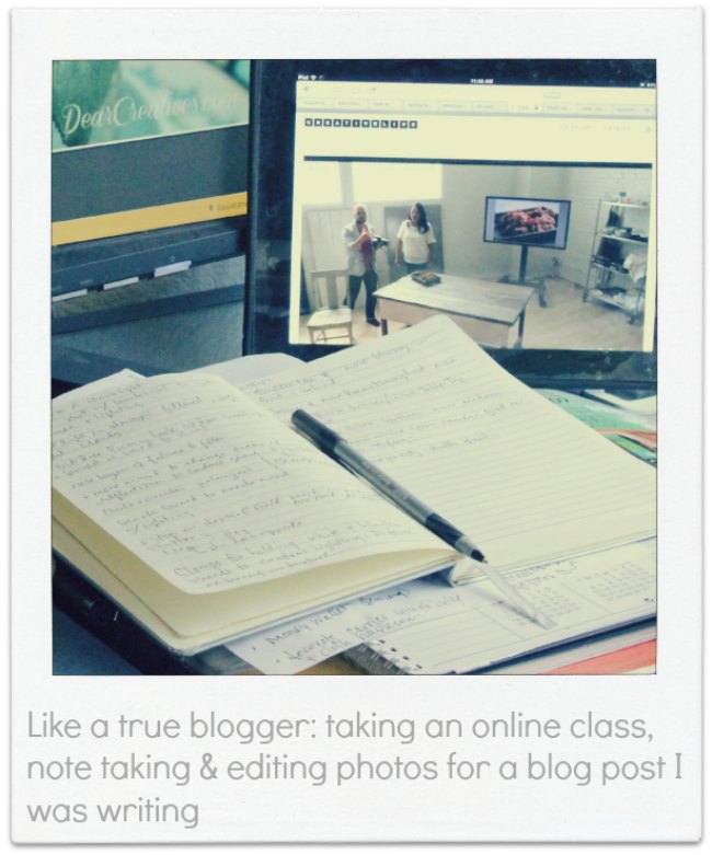 Snapshot of my day as a blogger