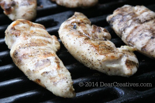 Chicken being grilled