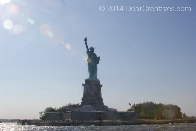 Boat view of the Statue of Liberty