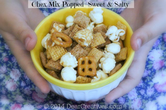 Chex Mix Popped Sweet and Salty in a bowl_