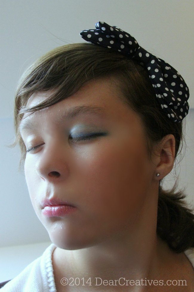Makeup on half the face
