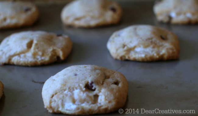 Pillsbury Melts Cookies on a cookie sheet_