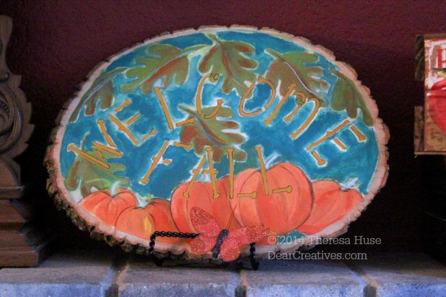 Fall Crafts_ Painted Pumpkins_Falling Leaves_ Welcome fall_