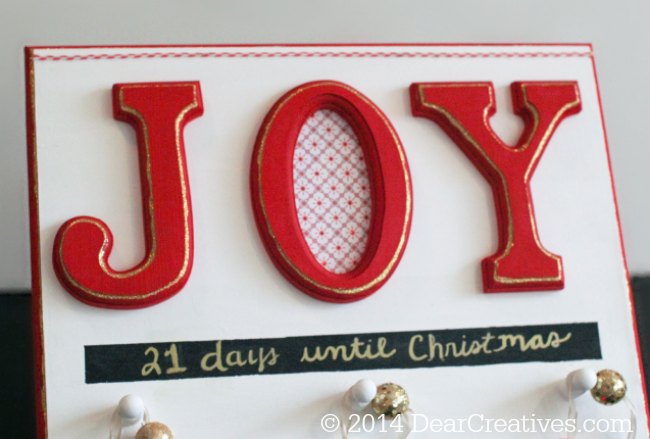 Countdown to Christmas sign made with chalk paint_© 2014 DearCreatives.com