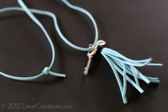 Easy DIY Projects | Jewelry Project| Leather Suede Tassel Necklace