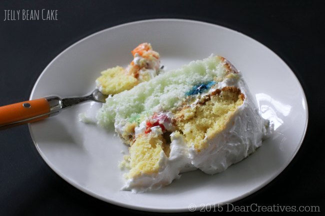 Easy Baking Recipe | Jelly Bean Cake Slice of jelly bean cake