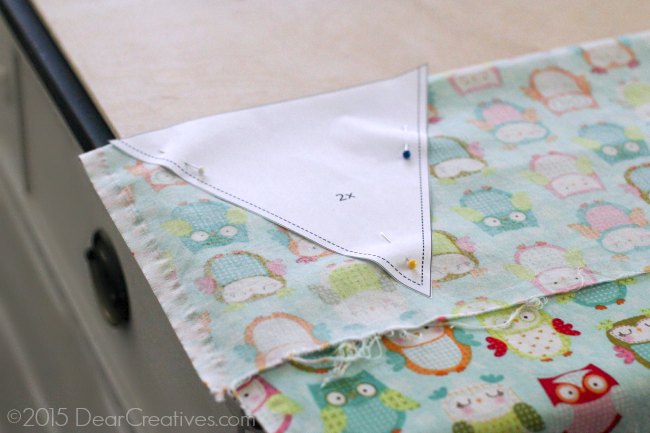 Easy Sewing Project |Banner laid out to be cut