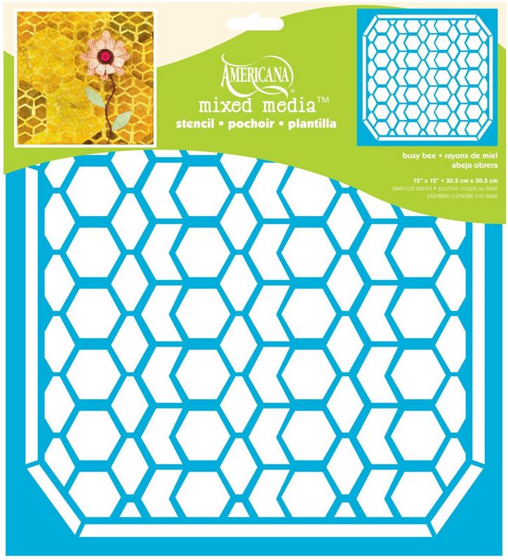 Home Decor Ideas |DecoArt Americana Busy Bee Stencil -honey comb pattern