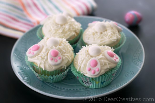 Easy Bunny Bottom Cupcakes  + Quick Cupcake Tips Tools And Tricks