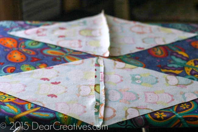 easy sewing project pressed open seams for a banner