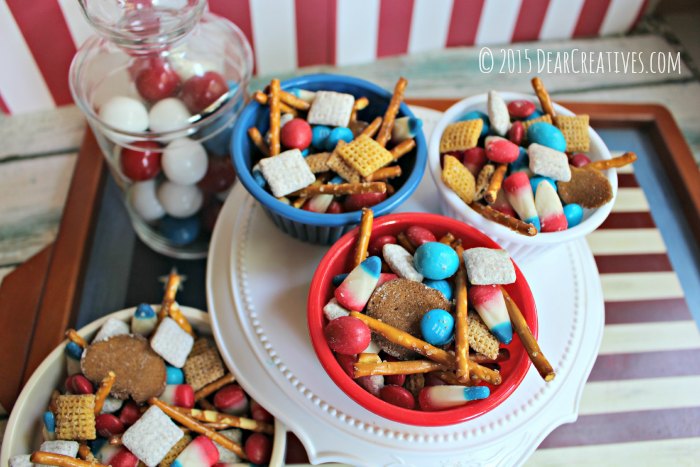 July 4th Treats | Easy Patriotic Snack Mix Dessert Treat