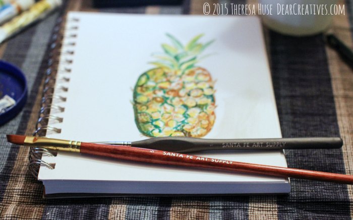 Beginning of an illustration with gouache paints © 2015 DearCreatives.com