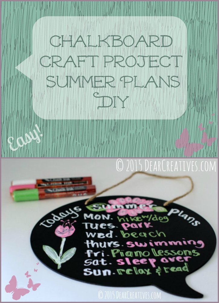 Summer Chalkboard Art – Under 30 Minute #DIY Chalk Pen Project!